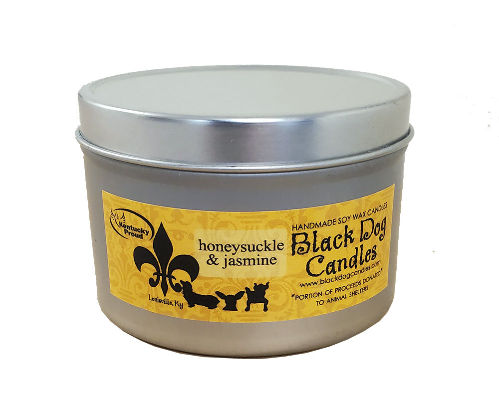 8 oz Aluminum Tin Soy Wax Candle – Black Dog Candles